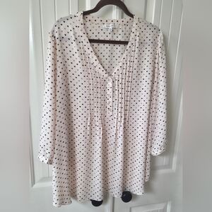 Rose & Olive Pink With Black & Grey Heart Patterned Blouse